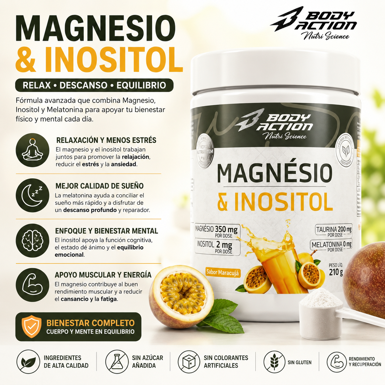 Body Action Megnesio Inositol 210gr
