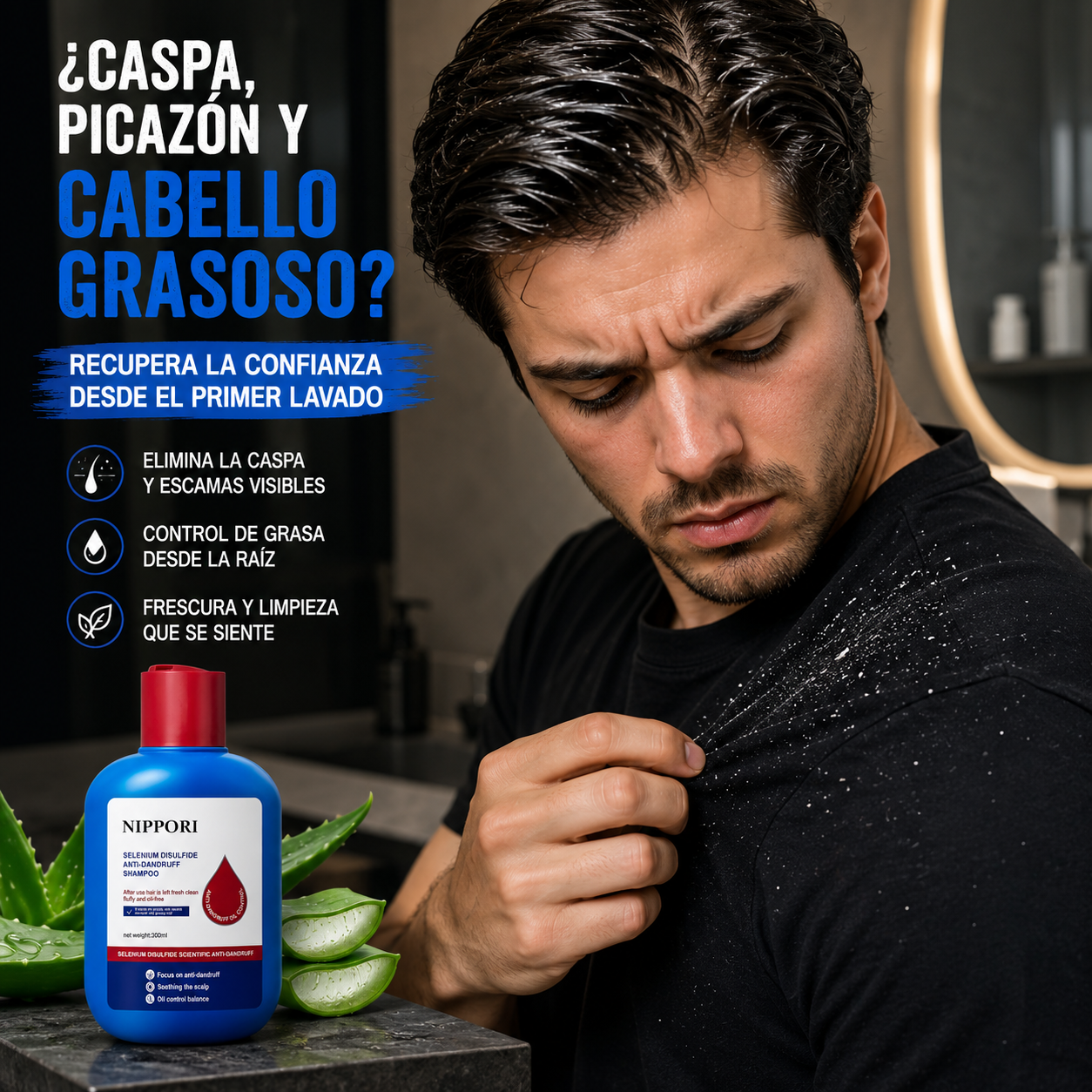 SHAMPOO ANTICASPA 120 ML HOEGOA FRESH SCALP — CONTROL DE GRASA Y FRESCURA TOTAL 🌿✨