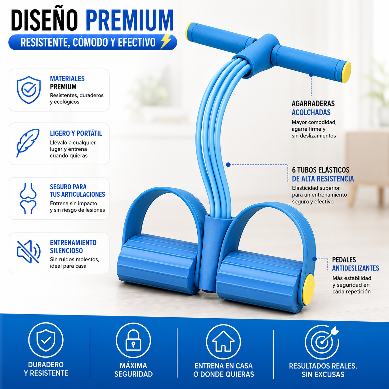 BANDA DE RESISTENCIA POWER PEDAL FIT – ENTRENA TODO TU CUERPO EN CASA 💪🔥