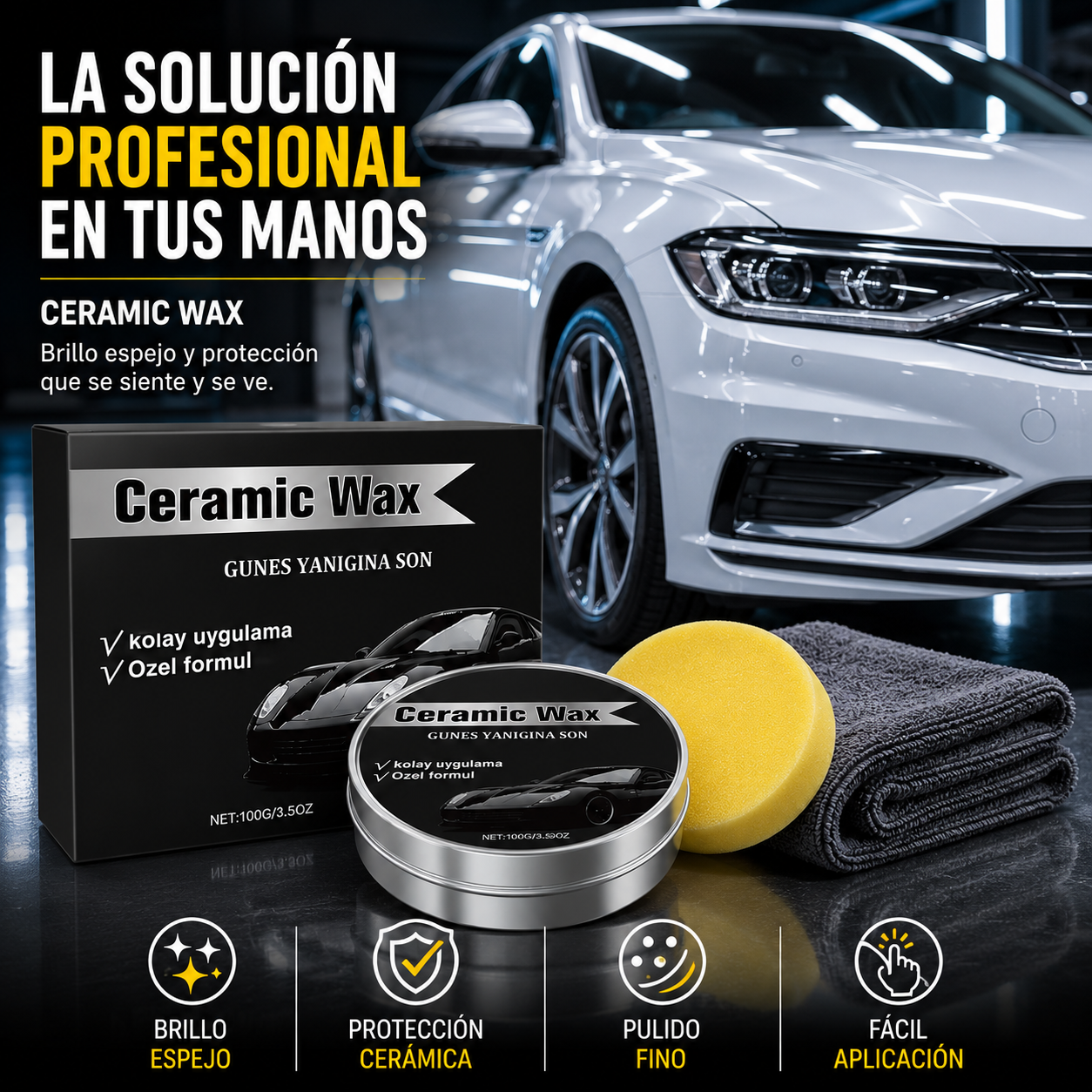 TITANIUM CERAMIC WAX 2 PIEZAS – BRILLO ESPEJO Y PROTECCIÓN PARA TU AUTO 🚘✨