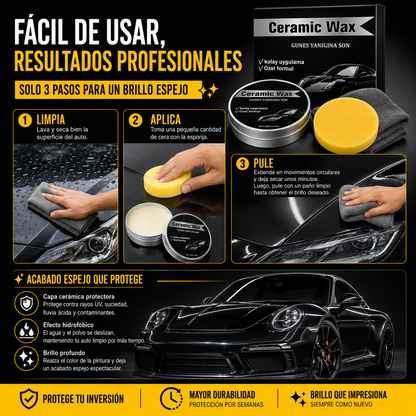 TITANIUM CERAMIC WAX 2 PIEZAS – BRILLO ESPEJO Y PROTECCIÓN PARA TU AUTO 🚘✨