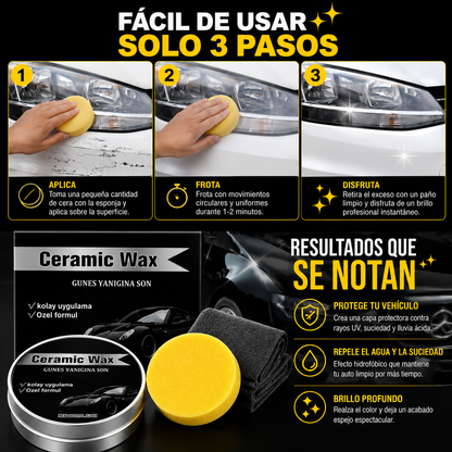 TITANIUM CERAMIC WAX 2 PIEZAS – BRILLO ESPEJO Y PROTECCIÓN PARA TU AUTO 🚘✨