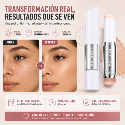 BASE KOREANA ZEPHOCO 2 EN 1 – TONO ADAPTABLE + BROCHA INTEGRADA 💄✨