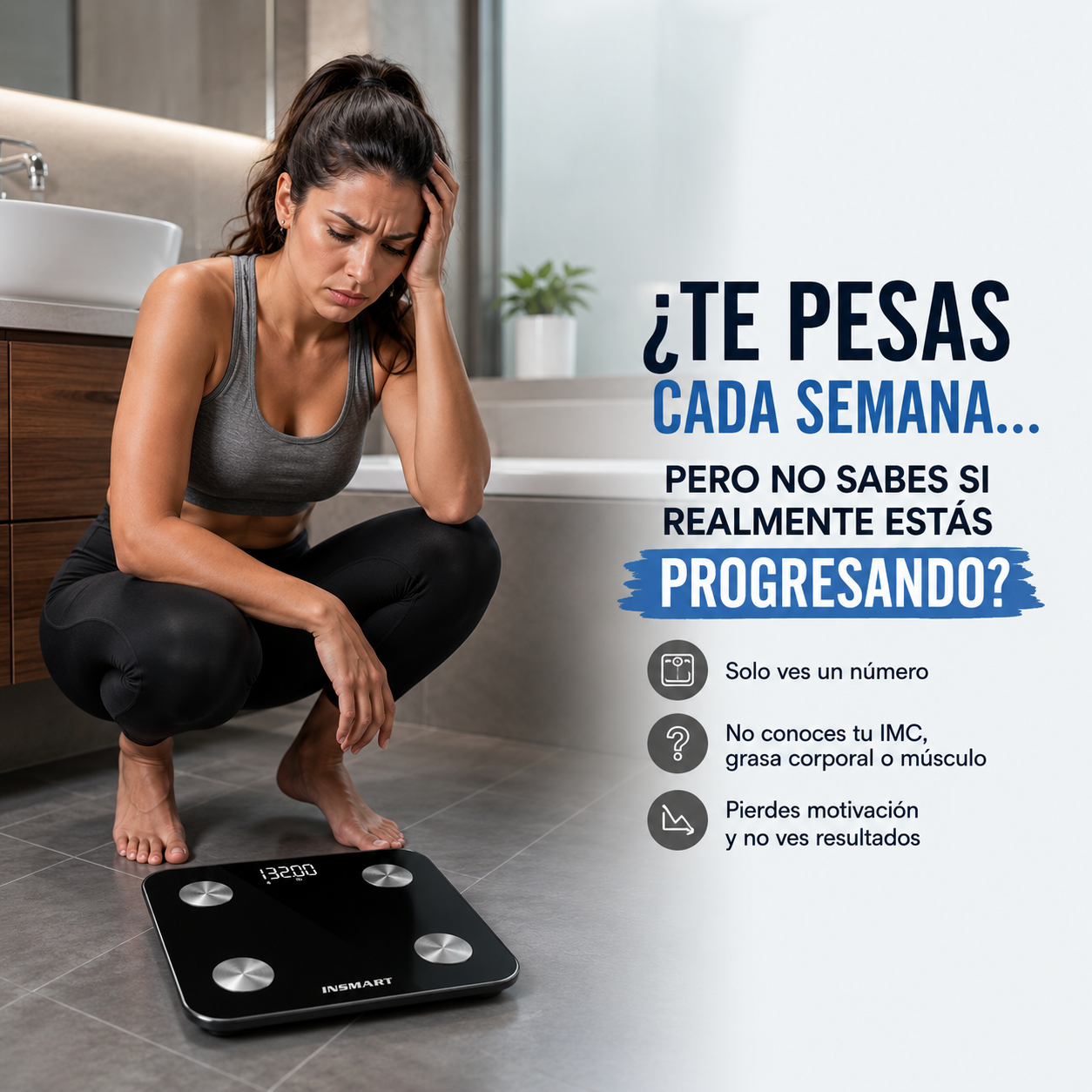 BÁSCULA INTELIGENTE – CONTROLA TU PESO, IMC Y PROGRESO DESDE EL CELULAR 📲⚖️