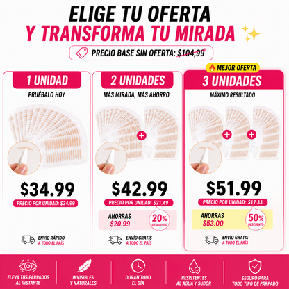 Cintas Invisibles Para Doble Párpado x144 UND 👁️✨ ¡Efecto Lifting Instantáneo + Envío Gratis!