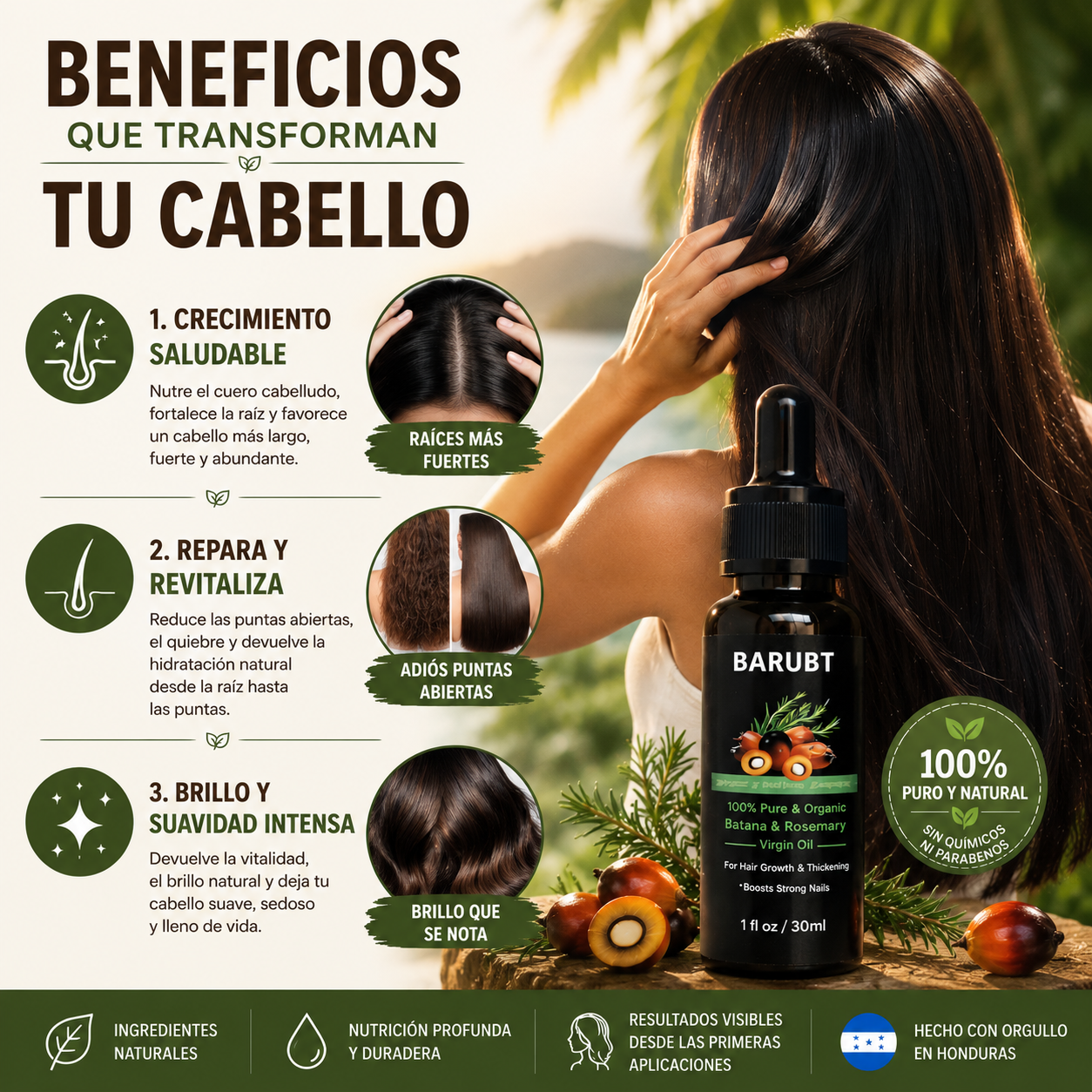 🌿✨ BATANA HAIR ELIXIR™ PAGA 1 LLEVA 2 | CRECIMIENTO CAPILAR INTENSIVO + BRILLO NATURAL ✨🌿