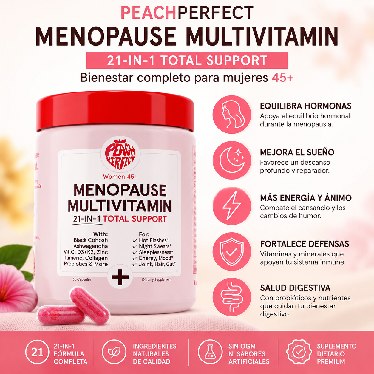 Peachperfect Menopause Multivitamin 60cp