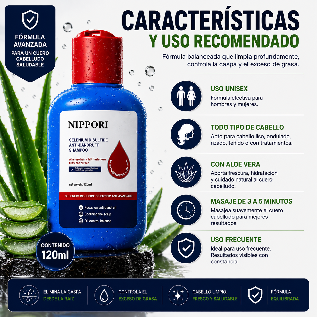 SHAMPOO ANTICASPA 120 ML HOEGOA FRESH SCALP — CONTROL DE GRASA Y FRESCURA TOTAL 🌿✨