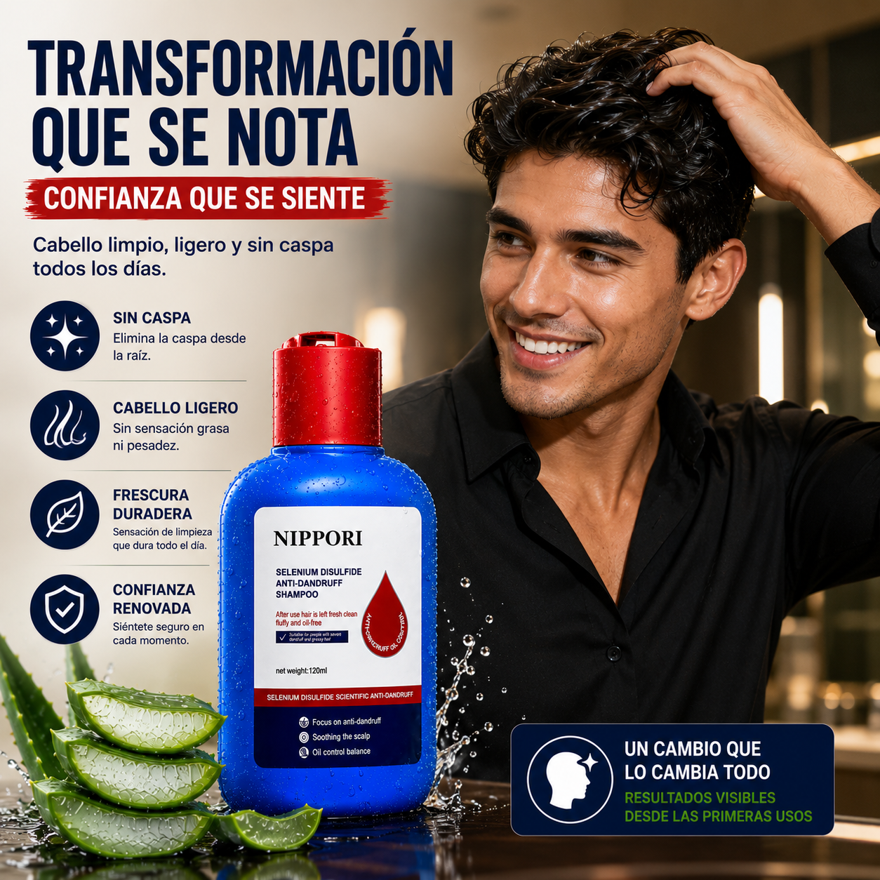 SHAMPOO ANTICASPA 120 ML HOEGOA FRESH SCALP — CONTROL DE GRASA Y FRESCURA TOTAL 🌿✨