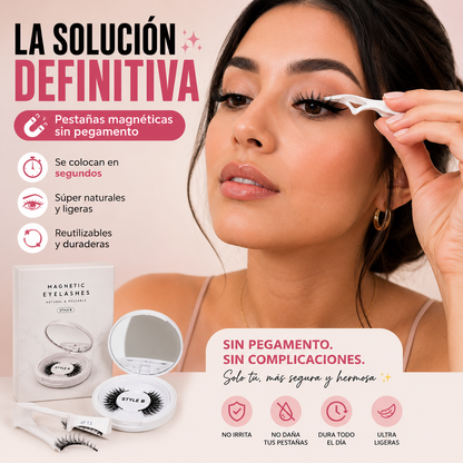 PESTAÑAS MAGNÉTICAS REUTILIZABLES SET X3 + APLICADOR ✨😍