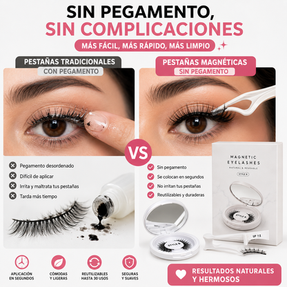 PESTAÑAS MAGNÉTICAS REUTILIZABLES SET X3 + APLICADOR ✨😍
