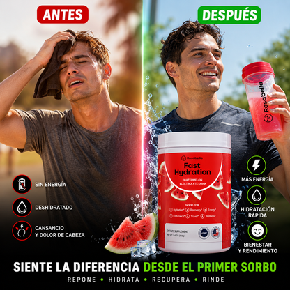FAST HYDRATION SANDÍA – BEBIDA CON ELECTROLITOS SIN AZÚCAR 🍉⚡