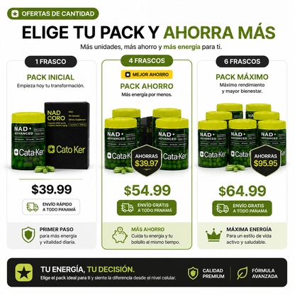 NAD ADVANCED CATA KOR + RESVERATROL | ENERGÍA CELULAR PREMIUM ⚡🧬