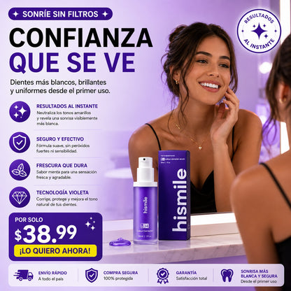 PASTA BLANQUEADORA – SONRISA MÁS BRILLANTE AL INSTANTE 😁💜 OFERTA ESPECIAL