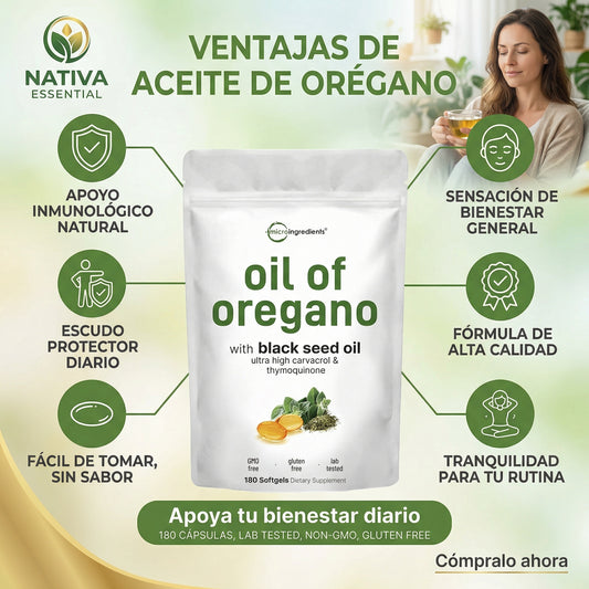 Capsulas de oregano 180 unidades