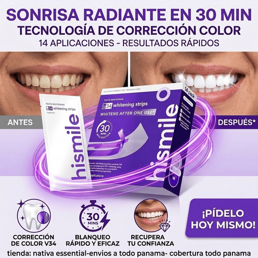 Hismile Tiras Blanqueadoras Dentales